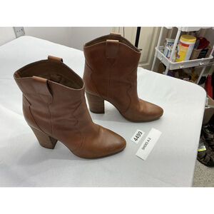 Womans Aerosoles Heel Rest Ankle Lincoln Boot 6.5 Brown Block Heel Western Style